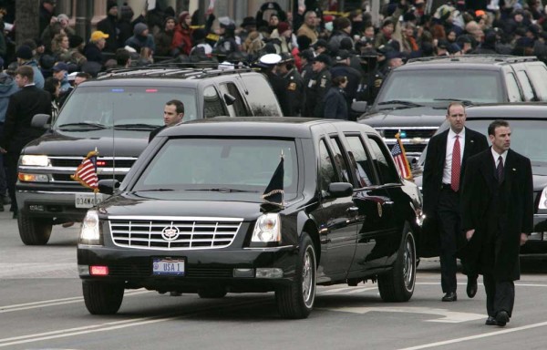 Cadillac DTS Limousine At the Presidential Inaugural Parade Cadillac DTS Limousine At the Presidential Inaugural Parade