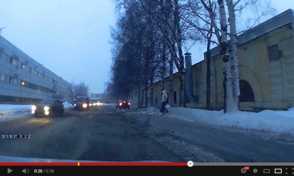 russian pedestrian lucky