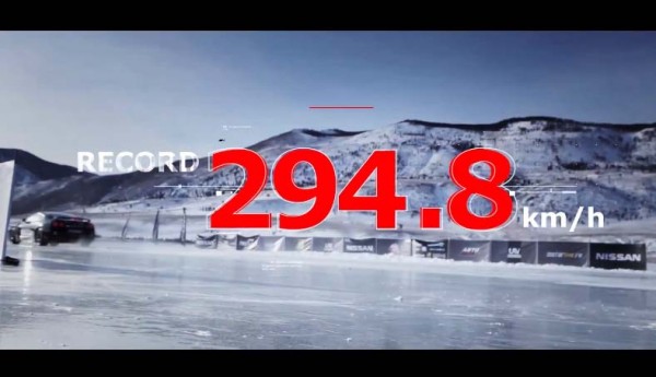 nissan gt-r rekord in ice lake