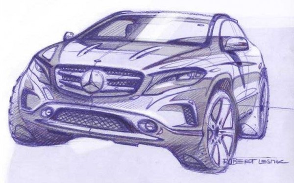 mercedes GLA teaser sketch (2)