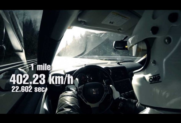 Nissan GT-R Goliath Top Speed Record at 402 km per h in a mile
