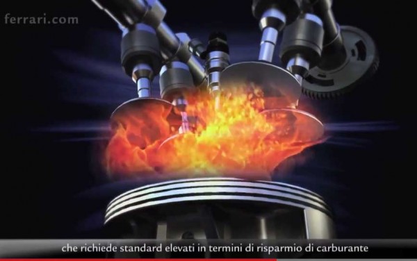 Ferrari engine stops spark to save fuel