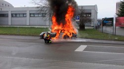 Porsche 911 GT3 fire in Switzerland (1)