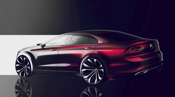 Volkswagen New Midsize Coupe concept design sketch (1)