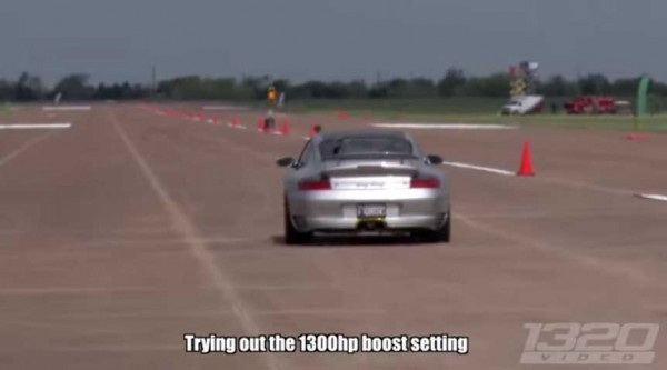 Heavily tuned 1280 HP Porsche 911 spins out at 290 kmh