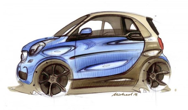 First Official Sketches of All-New 2015 Smart ForTwo  (1)