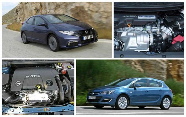 Honda Civic iDTEC vs Opel Astra CDTi caroto test drive