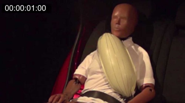 Watch Fords Inflatable Rear Seatbelt in slo-mo