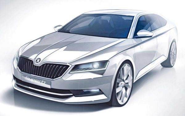 All-new Skoda Superb teased again in first sketch (2)
