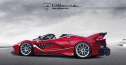 Ferrari FXX K rendered without a roof 960