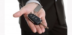 Handing over the car key