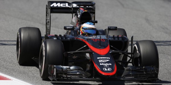 Fernando Alonso on track.