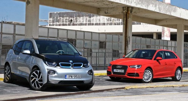 Audi e-tron vs BMW i3 Rex caroto test drive 2015 (33)