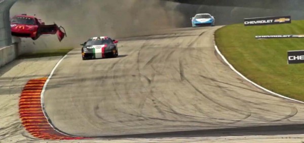 CCR Ferrari Challenge Crash At Road America 2015