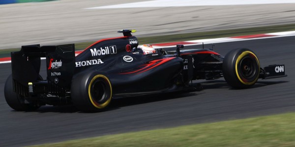 Jenson Button on track.