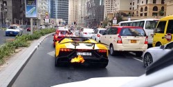 Lambo Aventador Roadster 50 Anniversario Catches Fire In Dubai