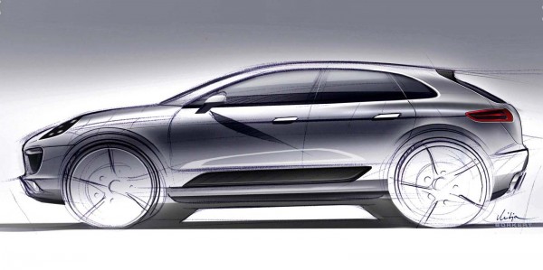 Porsche Macan compact SUV design sketch