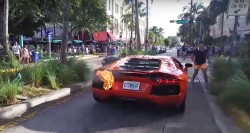 Lamborghini Aventador On Fire After Taking It For A Joy Ride In Miami 1000