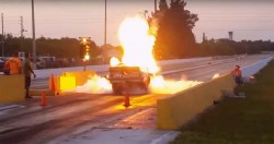 Dragster Transmission Explodes Off The Line Injures The Driver