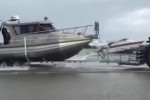 TRACTOR GETS BOAT OUT