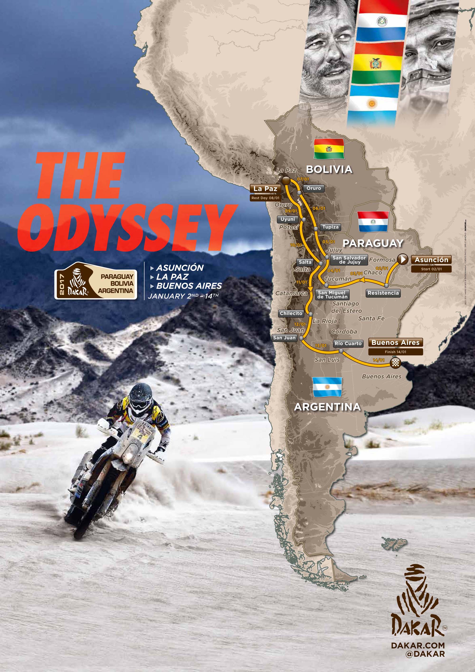 Dakar 2017 Map Route