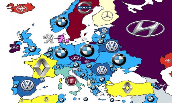 Google most searched car brands - Europe1