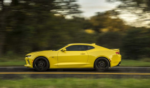 Less weight and more power combines for performance success. With weight savings of up to 390 pounds (177 kg), the all-new Camaro resets performance benchmarks for the segment. The all-new, 455-hp (336 kW) Camaro SS coupe βâ¬â the most powerful Camaro SS ever βâ¬â sprints from 0-60 mph in 4.0 seconds and covers the quarter-mile in 12.3 seconds, when equipped with the all-new eight-speed paddle-shift automatic transmission.