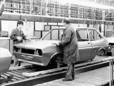 Produktion Ford Fiesta im Ford Werk Koeln-Niehl, 1976