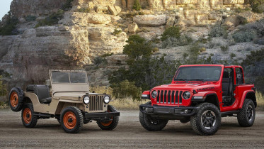 1945 Jeep® CJ-2A and all-new 2018 Jeep Wrangler Rubicon