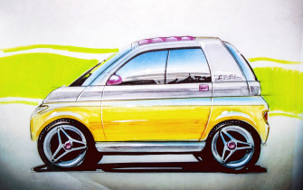 Designskizze zum Opel MAXX (um 1994)