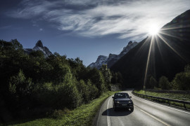 NORWAY. 2016. Romsdalen.
The road through Romsdalen on the way to Trollstigen and Îâ¦ndalsnes.
Photographed on assignment from Land Rover