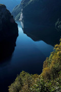 NORWAY. 2016. Geiranger fjord, looking towards the "seven sisters" waterfall.