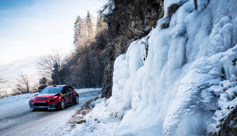 Sebastien Ogier (FRA) Julien Ingrassia (FRA) of team Citroen Total WRT is seen racing on special stage 10 during the World Rally Championship Monte-Carlo in Gap, France on January 26, 2019 // Jaanus Ree/Red Bull Content Pool // AP-1Y8D214611W11 // Usage for editorial use only // Please go to www.redbullcontentpool.com for further information. //