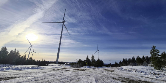 New wind farm in Skellefteε, northern Sweden: Volkswagen supports electricity generation for 27,000 households.