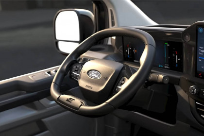 Ford Genius Tilting Steering Wheel Doubles As Mini Desk (1)