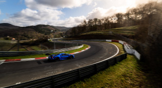 The Ford GT Mk IV driven by Frédéric Vervisch lapped the Nürburgring Nordschleife in 6:15.977 — setting a new record as the fastest American OEM. License valid for earned editorial, press releases, press kits. All non-broadcast digital and online media Region: Global. This content is solely for editorial use and for providing individual users with information. Any storage in databases, or any distribution to third parties within the scope of commercial use, or for commercial use is permitted with written consent from Ford in Europe GmbH only.